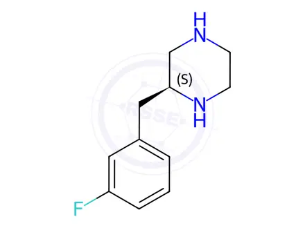 Chemical structure of Piperazine, 2-[(3-fluorophenyl)methyl]-, (2S)-