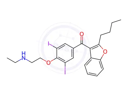 Chemical structure of Amiodarone Hydrochloride-Impurity B (Freebase)