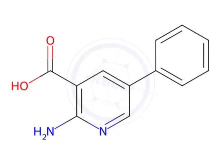 Chemical structure of 2-Amino-5-phenylnicotinic acid