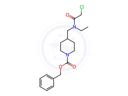 Chemical structure of Benzyl 4-((2-chloro-N-ethylacetamido)methyl)piperidine-1-carboxylate