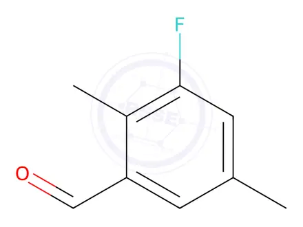 Chemical structure of Benzaldehyde, 3-fluoro-2,5-dimethyl-