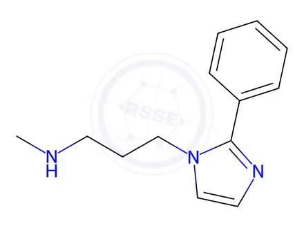 Chemical structure of N-Methyl-3-(2-phenyl-1H-imidazol-1-yl)-propan-1-amine dihydrochloride