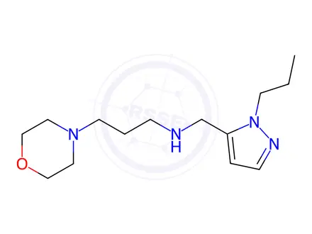 Chemical structure of 3-morpholin-4-yl-N-[(1-propyl-1H-pyrazol-5-yl)methyl]propan-1-amine