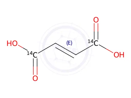 Chemical structure of FUMARIC ACID, [1,4-14C]