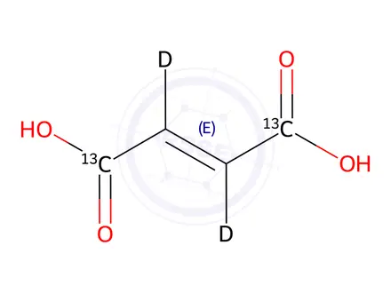 Chemical structure of Fumaric acid-1,4-¹³C₂,2,3-d₂