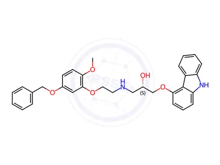 Chemical structure of 5'-Benzyloxy Carvedilol
