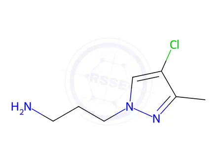 Chemical structure of 3-(4-Chloro-3-methyl-1H-pyrazol-1-yl)propan-1-amine dihydrochloride
