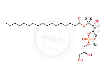 Chemical structure of 17:0 Lyso PG-d5