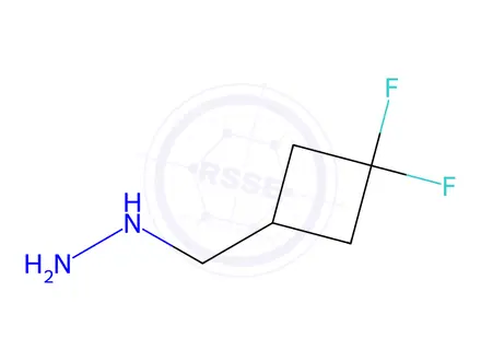Chemical structure of ((3,3-difluorocyclobutyl)methyl)hydrazine dihydrochloride