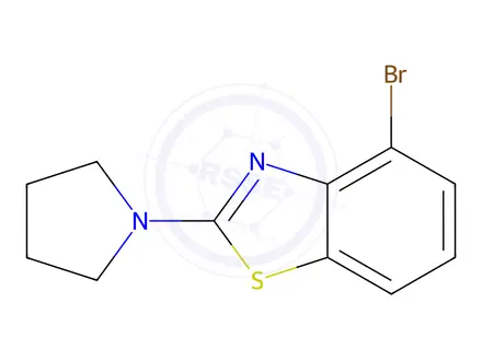 Chemical structure of 4-Bromo-2-pyrrolidin-1-yl-1,3-benzothiazole