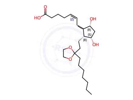 Chemical structure of Unoprostone Ethyleneketal