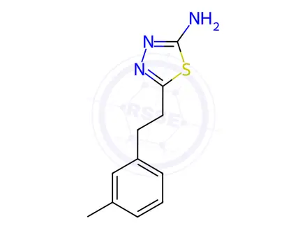Chemical structure of 5-(3-Methylphenethyl)-1,3,4-thiadiazol-2-amine