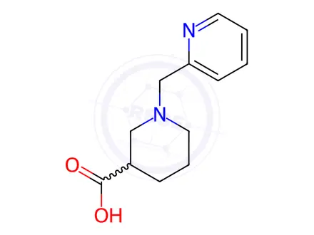 Chemical structure of 1-(Pyridin-2-ylmethyl)piperidine-3-carboxylic acid dihydrochloride (887444-94-2)