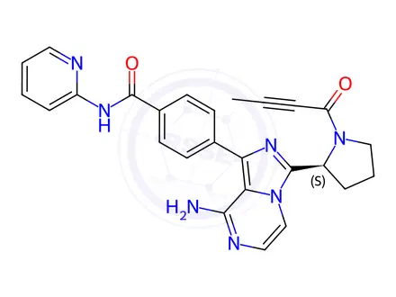 Chemical structure of Acalabrutinib Maleate Monohydrate