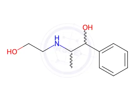 Chemical structure of N-2-Hydroxyethyl Norephedrine Hydrochloride
