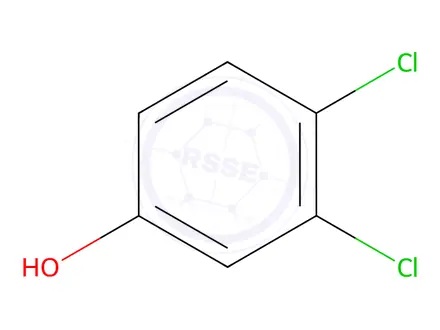 Chemical structure of 3,4-Dichlorophenol