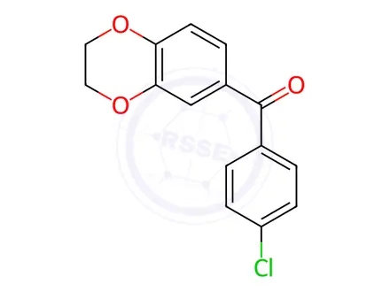 Chemical structure of 4-Chloro-3,4-(ethylenedioxy)benzophenone
