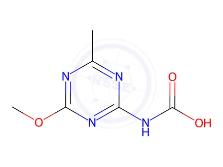 Chemical structure of (4-Methoxy-6-methyl-1,3,5-triazin-2-yl)carbamic acid