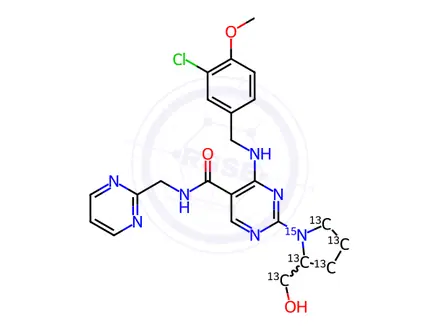 Chemical structure of Avanafil-13C5,15N