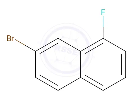 Chemical structure of Naphthalene, 7-broMo-1-fluoro-