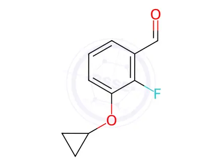 Chemical structure of Benzaldehyde, 3-(cyclopropyloxy)-2-fluoro-