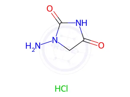 Chemical structure of 1-Aminohydantoin hydrochloride