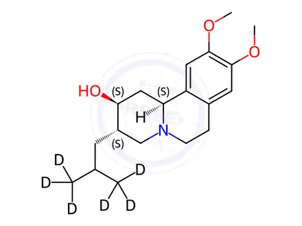 Chemical structure of trans (2,3)-Dihydro Tetrabenazine-d6