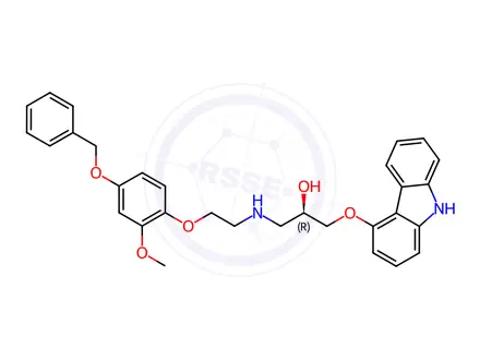 Chemical structure of (R)-(+)-4'-Benzyloxyphenyl Carvedilol