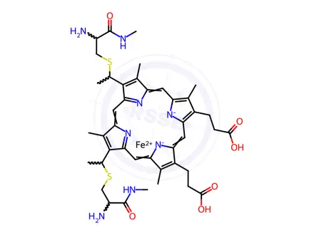 Chemical structure of Cytochrome C(from horse heart)