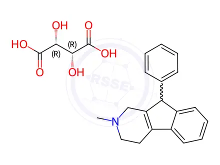 Chemical structure of Phenindamine L-Tartrate