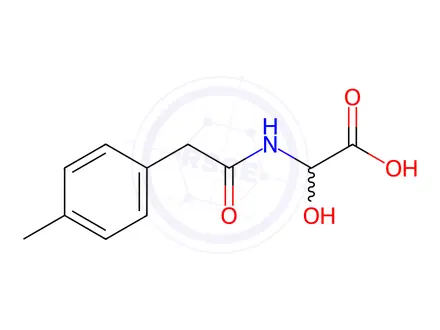 Chemical structure of Acetic acid, hydroxy[[(4-methylphenyl)acetyl]amino]-(9CI)