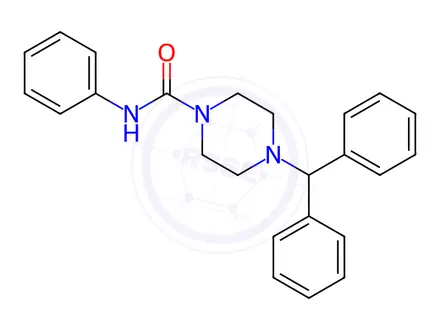 Chemical structure of 4-Benzhydryl-N-phenylpiperazine-1-carboxamide