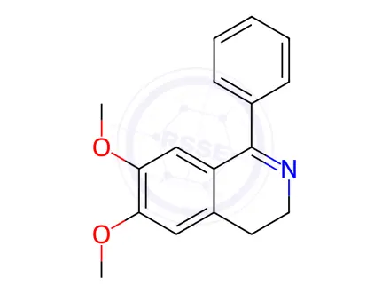 Chemical structure of 6,7-Dimethoxy-1-phenyl-3,4-dihydroisoquinoline