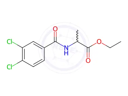 Chemical structure of 2-(3,4-Dichloro-benzoylamino)-propionic acid ethyl ester