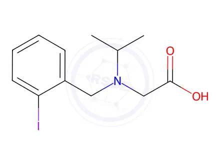 Chemical structure of 2-((2-Iodobenzyl)(isopropyl)amino)acetic acid
