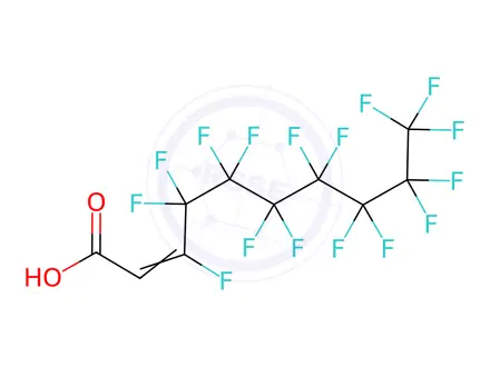Chemical structure of 2H-Perfluoro-2-decenoic acid (8:2)