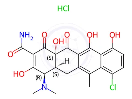 Chemical structure of 4-Epianhydrochlortetracycline hydrochloride