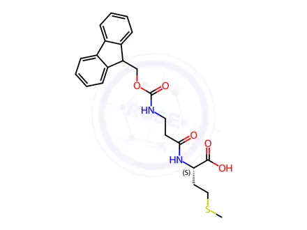 Chemical structure of Fmoc-β-Ala-Met-OH