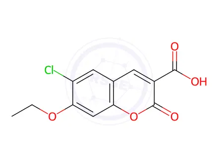 Chemical structure of 6-Chloro-7-ethoxy-2-oxo-2H-chromene-3-carboxylic acid