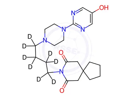 Chemical structure of 5-Hydroxy Buspirone-d8