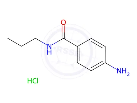 Chemical structure of 4-amino-N-propylbenzamide hydrochloride