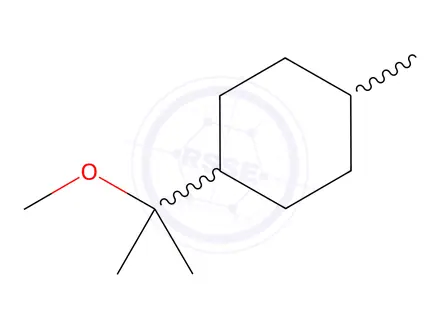 Chemical structure of Cyclohexane, 1-(1-methoxy-1-methylethyl)-4-methyl-