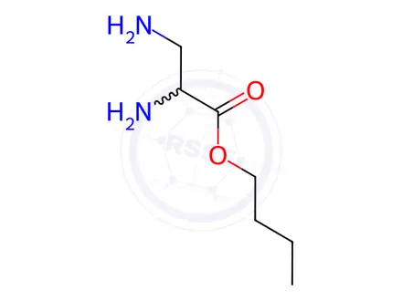 Chemical structure of Alanine, 3-amino-, butyl ester