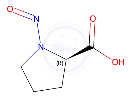 Chemical structure of Proline Impurity 28 (N-Nitroso-D-Proline)