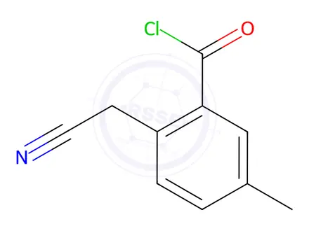 Chemical structure of Benzoyl chloride, 2-(cyanomethyl)-5-methyl-(8CI)