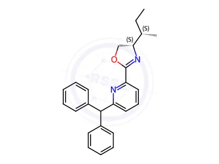 Chemical structure of (S)-2-(6-Benzhydrylpyridin-2-yl)-4-((S)-sec-butyl)-4,5-dihydrooxazole