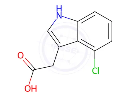 Chemical structure of 4-Chloroindole-3-acetic Acid