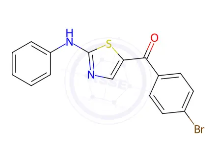 Chemical structure of (4-Bromophenyl)(2-(phenylamino)thiazol-5-yl)methanone