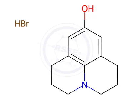 Chemical structure of 2,3,6,7-Tetrahydro-1H,5H-pyrido[3,2,1-ij]quinolin-9-ol hydrobromide