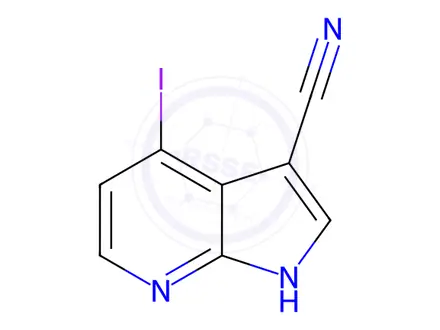 Chemical structure of 4-Iodo-1H-pyrrolo[2,3-b]pyridine-3-carbonitrile
